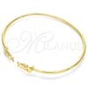 Aro Individual 07.156.0068 Oro Laminado, Diseño de Niñita Pequeña, con Blanca Micro Pave, Pulido, Tono Dorado (02 MM Thickness, One size fits all)