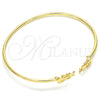 Aro Individual 07.156.0068 Oro Laminado, Diseño de Niñita Pequeña, con Blanca Micro Pave, Pulido, Tono Dorado (02 MM Thickness, One size fits all)