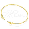 Aro Individual 07.156.0068.1 Oro Laminado, Diseño de Niñita Pequeña, con Rosado Micro Pave, Pulido, Tono Dorado (02 MM Thickness, One size fits all)