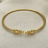 Aro Individual 07.156.0068.1 Oro Laminado, Diseño de Niñita Pequeña, con Rosado Micro Pave, Pulido, Tono Dorado (02 MM Thickness, One size fits all)