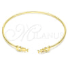Aro Individual 07.156.0068.1 Oro Laminado, Diseño de Niñita Pequeña, con Rosado Micro Pave, Pulido, Tono Dorado (02 MM Thickness, One size fits all)
