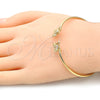 Aro Individual 07.156.0071 Oro Laminado, Diseño de Mariposa, con Blanca Micro Pave, Pulido, Tono Dorado (02 MM Thickness, One size fits all)