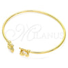 Aro Individual 07.156.0071 Oro Laminado, Diseño de Mariposa, con Blanca Micro Pave, Pulido, Tono Dorado (02 MM Thickness, One size fits all)