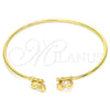 Aro Individual 07.156.0071 Oro Laminado, Diseño de Mariposa, con Blanca Micro Pave, Pulido, Tono Dorado (02 MM Thickness, One size fits all)