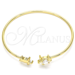 Aro Individual 07.156.0074 Oro Laminado, Diseño de Tortuga, con Blanca Micro Pave, Pulido, Tono Dorado (02 MM Thickness, One size fits all)