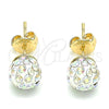 Arete Dormilona 02.63.2707.3 Oro Laminado, con Aurore Boreale Cristal, Pulido, Tono Dorado