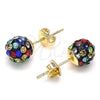 Arete Dormilona 02.63.2707.8 Oro Laminado, con Multicolor Cristal, Pulido, Tono Dorado