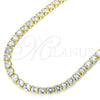 Gargantilla Elegante 04.372.0001.18 Oro Laminado, con Zirconia Cubica Blanca, Pulido, Tono Dorado (Grosor 05 MM, 18 Pulgadas de Largo)