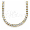 Gargantilla Elegante 04.372.0001.18 Oro Laminado, con Zirconia Cubica Blanca, Pulido, Tono Dorado (Grosor 05 MM, 18 Pulgadas de Largo)