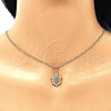 Collares con Dije 04.344.0025.1.20 Oro Laminado, Diseño de Tortuga, con Granate Micro Pave, Pulido, Tono Dorado (02 MM Thickness, 20 Inches Length)