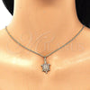 Collares con Dije 04.344.0026.1.20 Oro Laminado, Diseño de Tortuga, con Granate Micro Pave, Pulido, Tono Dorado (02 MM Thickness, 20 Inches Length)