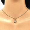 Collares con Dije 04.344.0027.1.20 Oro Laminado, Diseño de Tortuga, con Granate Micro Pave, Pulido, Tono Dorado (02 MM Thickness, 20 Inches Length)