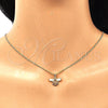 Collares con Dije 04.344.0031.1.20 Oro Laminado, Diseño de Abeja, con Granate Micro Pave, Pulido, Tono Dorado (02 MM Thickness, 20 Inches Length)