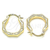 Argolla Pequeña 02.233.0027.20 Oro Laminado, Pulido, Tono Dorado