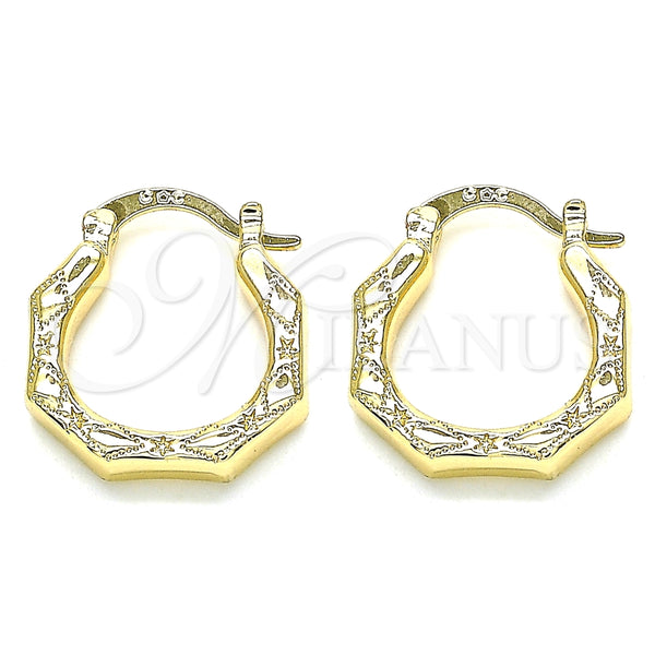 Argolla Pequeña 02.233.0027.20 Oro Laminado, Pulido, Tono Dorado