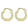 Argolla Pequeña 02.233.0027.20 Oro Laminado, Pulido, Tono Dorado