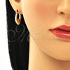 Argolla Pequeña 02.233.0028.15 Oro Laminado, Diseño de Corazón, Pulido, Tono Dorado