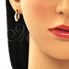 Argolla Pequeña 02.233.0028.12 Oro Laminado, Diseño de Corazón, Pulido, Tono Dorado