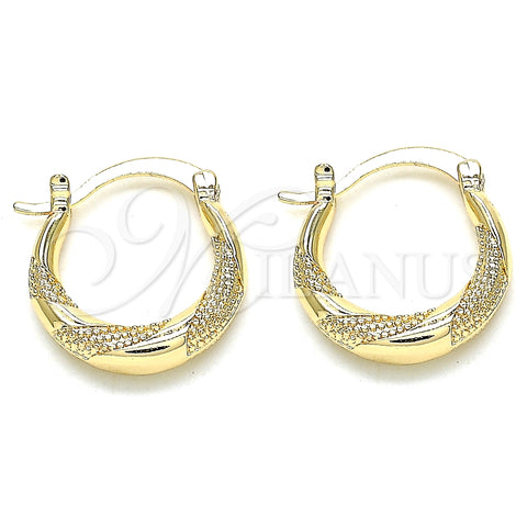 Argolla Pequeña 02.233.0030.20 Oro Laminado, Pulido, Tono Dorado