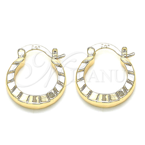 Argolla Pequeña 02.233.0032.20 Oro Laminado, Pulido, Tono Dorado