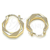 Argolla Pequeña 02.233.0033.20 Oro Laminado, Pulido, Tono Dorado