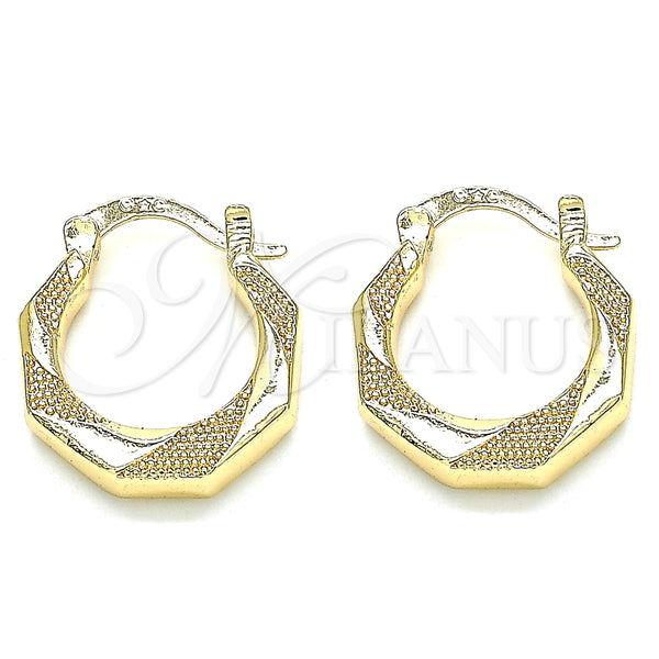 Argolla Pequeña 02.233.0033.20 Oro Laminado, Pulido, Tono Dorado