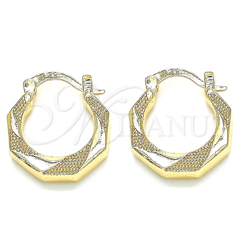 Argolla Pequeña 02.233.0033.20 Oro Laminado, Pulido, Tono Dorado