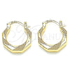 Argolla Pequeña 02.233.0033.20 Oro Laminado, Pulido, Tono Dorado