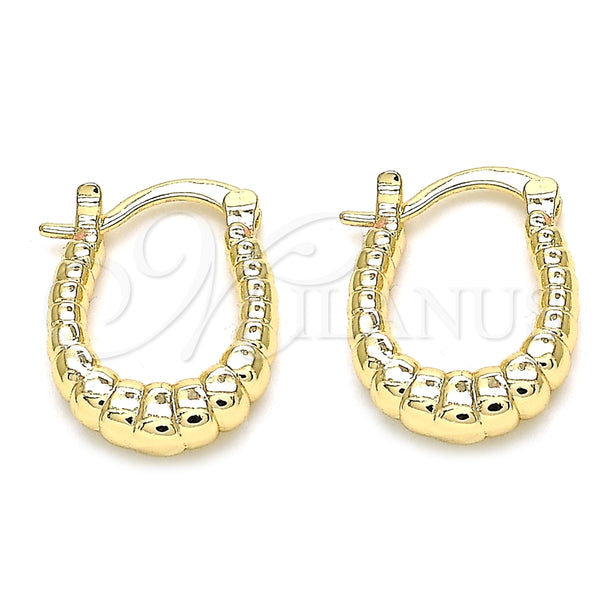 Argolla Pequeña 02.233.0034.15 Oro Laminado, Pulido, Tono Dorado