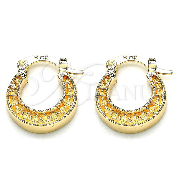 Argolla Pequeña 02.233.0038.15 Oro Laminado, Pulido, Tono Dorado