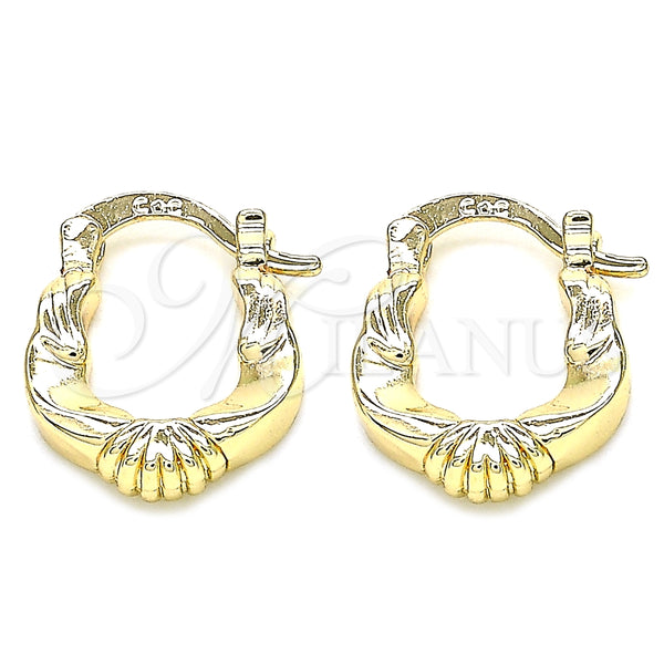 Argolla Pequeña 02.233.0042.15 Oro Laminado, Pulido, Tono Dorado