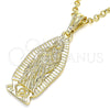 Dije Religioso 05.351.0127 Oro Laminado, Diseño de Guadalupe, Pulido, Tono Dorado