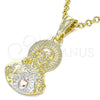 Dije Religioso 05.351.0138 Oro Laminado, Diseño de Sagrado Corazon de Jesus, Pulido, Tres Tonos