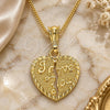 Collares con Dije 04.351.0017.20 Oro Laminado, Diseño de Corazón y Amor, Pulido, Tono Dorado (Grosor 02 MM, 20 Pulgadas de Largo)