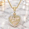 Collares con Dije 04.351.0017.1.20 Oro Laminado, Diseño de Corazón y Amor, Pulido, Tres Tonos (Grosor 02 MM, 20 Pulgadas de Largo)
