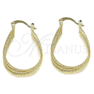 Argolla Pequeña 02.170.0319.20 Oro Laminado, Diamantado, Tono Dorado
