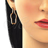 Argolla Mediana 02.170.0320.30 Oro Laminado, Diseño de Flor, Pulido, Tono Dorado