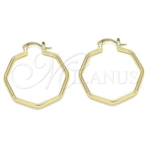 Argolla Mediana 02.170.0323.30 Oro Laminado, Pulido, Tono Dorado