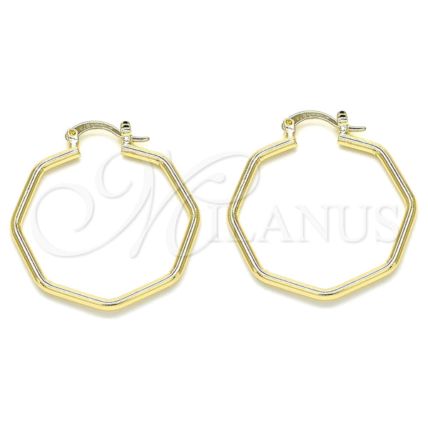 Argolla Mediana 02.170.0323.30 Oro Laminado, Pulido, Tono Dorado