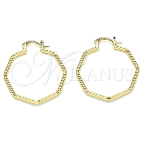 Argolla Mediana 02.170.0323.30 Oro Laminado, Pulido, Tono Dorado