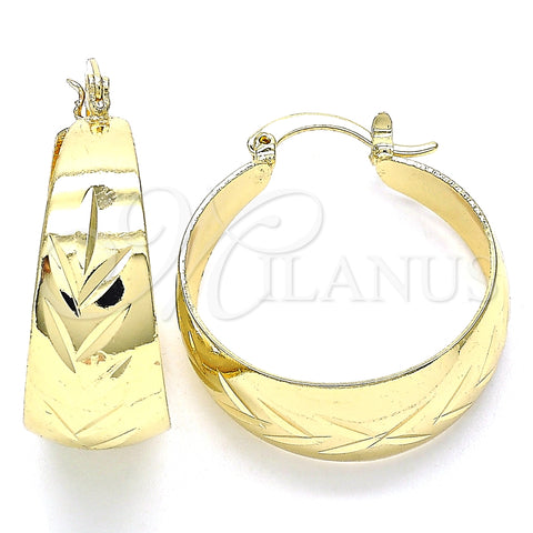 Argolla Mediana 02.170.0329.30 Oro Laminado, Diamantado, Tono Dorado