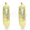 Argolla Mediana 02.170.0335.30 Oro Laminado, Mate, Tono Dorado