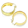 Argolla Mediana 02.170.0336.30 Oro Laminado, Diamantado, Tono Dorado