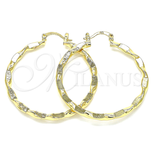 Argolla Mediana 02.170.0339.40 Oro Laminado, Pulido, Tono Dorado