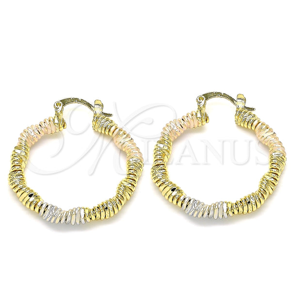 Argolla Mediana 02.170.0348.30 Oro Laminado, Pulido, Tres Tonos