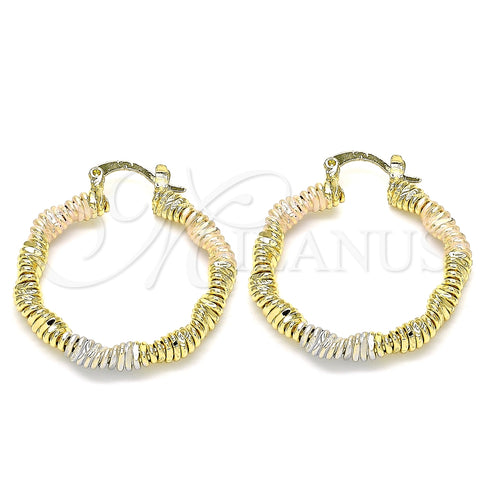 Argolla Mediana 02.170.0348.30 Oro Laminado, Pulido, Tres Tonos