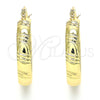 Argolla Pequeña 02.170.0350.1.25 Oro Laminado, Diamantado, Tono Dorado