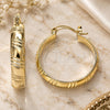 Argolla Pequeña 02.170.0350.1.25 Oro Laminado, Diamantado, Tono Dorado