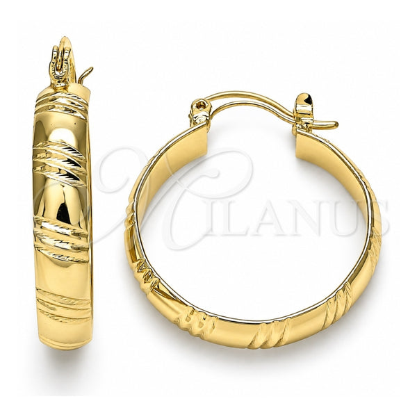 Argolla Pequeña 02.170.0350.1.25 Oro Laminado, Diamantado, Tono Dorado