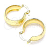 Argolla Pequeña 02.170.0356.20 Oro Laminado, Diamantado, Tono Dorado
